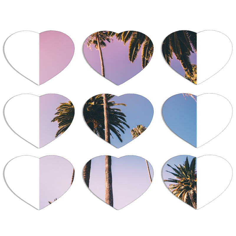 Магнитные фотопазлы Сердце 50 на 50 набор 9 штук 