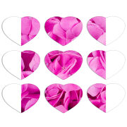 Магнитные фотопазлы Сердце 50 на 50 набор 9 штук Pink Flowers