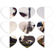 Магнитные фотопазлы Сердце 50 на 50 набор 9 штук 