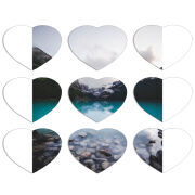 Магнитные фотопазлы Сердце 50 на 50 набор 9 штук 
