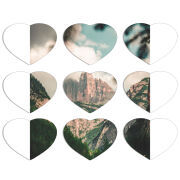 Магнитные фотопазлы Сердце 50 на 50 набор 9 штук 