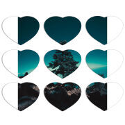Магнитные фотопазлы Сердце 50 на 50 набор 9 штук 