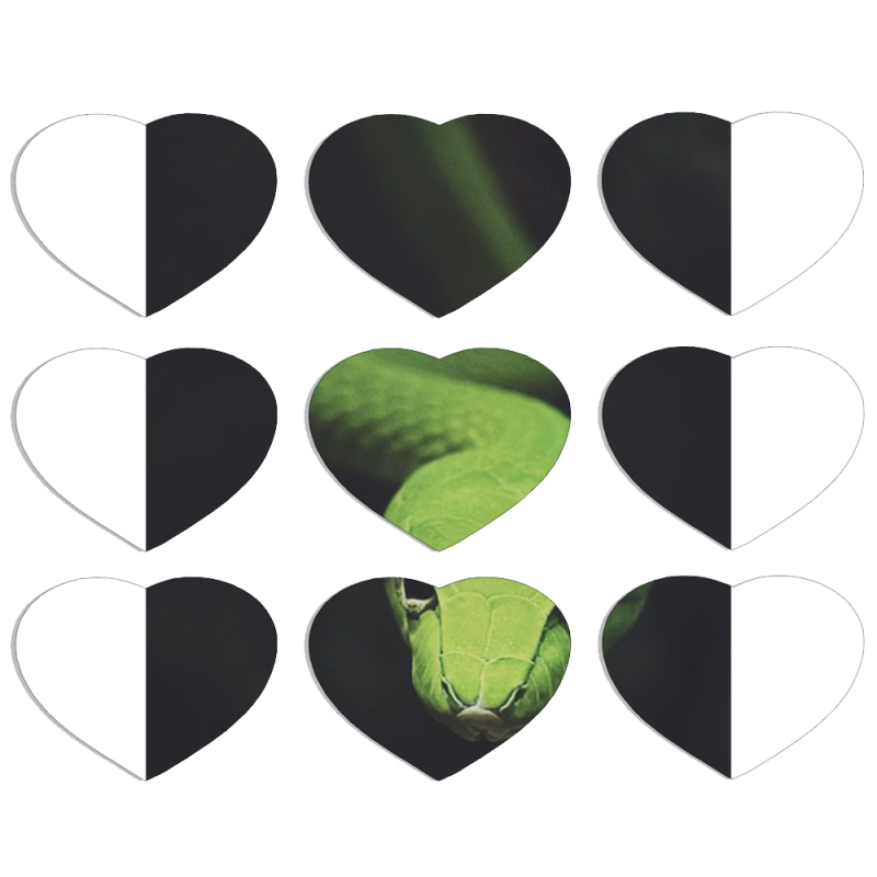 Магнитные фотопазлы Сердце 50 на 50 набор 9 штук 