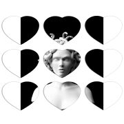 Магнитные фотопазлы Сердце 50 на 50 набор 9 штук 