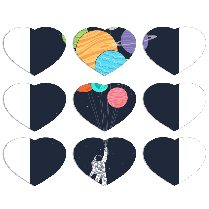 Магнитные фотопазлы Сердце 50 на 50 набор 9 штук 