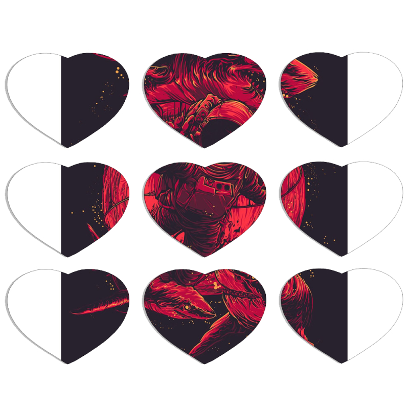 Магнитные фотопазлы Сердце 50 на 50 набор 9 штук 