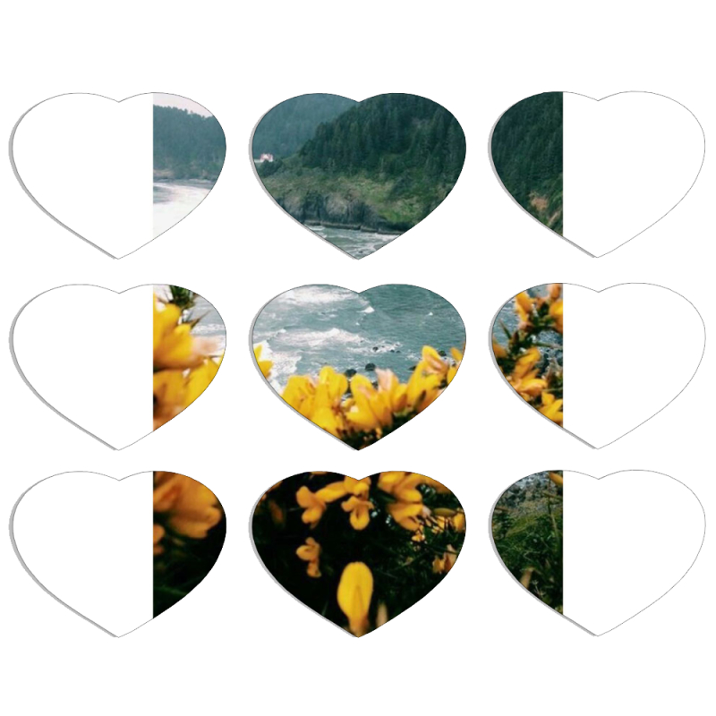 Магнитные фотопазлы Сердце 50 на 50 набор 9 штук 