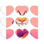 Магнитные фотопазлы Сердце 50 на 50 набор 9 штук Cutie Fox