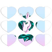 Магнитные фотопазлы Сердце 50 на 50 набор 9 штук 