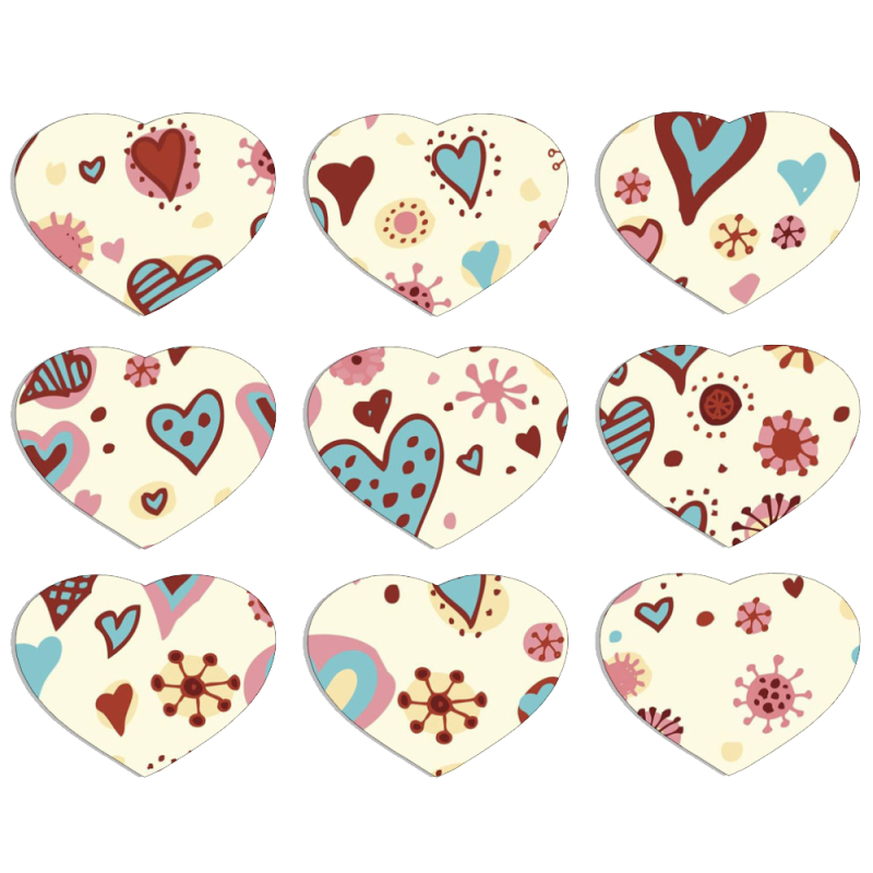 Магнитные фотопазлы Сердце 50 на 50 набор 9 штук Be my Valentine