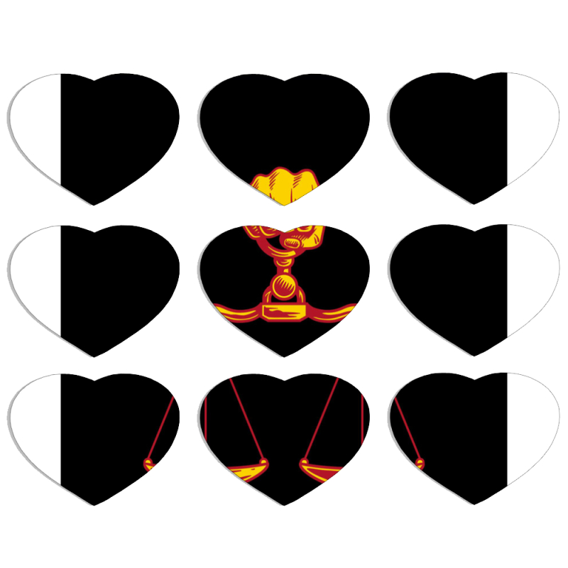 Магнитные фотопазлы Сердце 50 на 50 набор 9 штук 