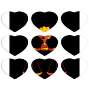 Магнитные фотопазлы Сердце 50 на 50 набор 9 штук 