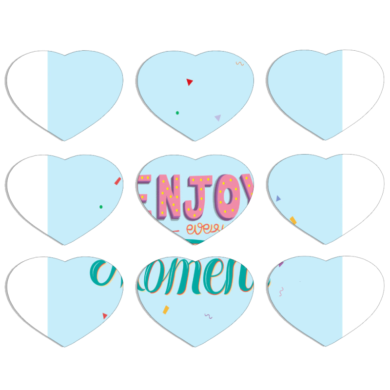 Магнитные фотопазлы Сердце 50 на 50 набор 9 штук 