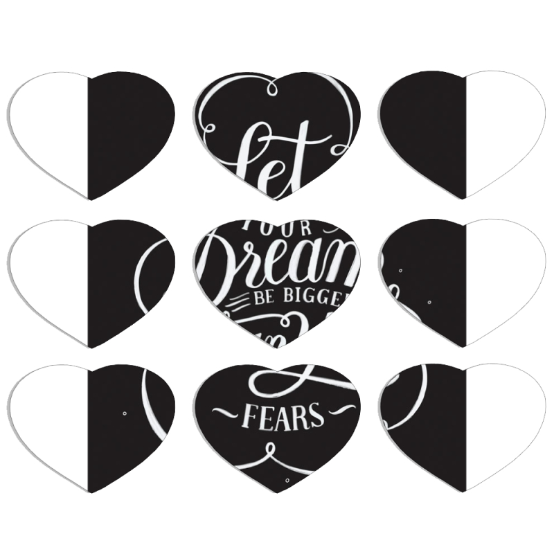 Магнитные фотопазлы Сердце 50 на 50 набор 9 штук 