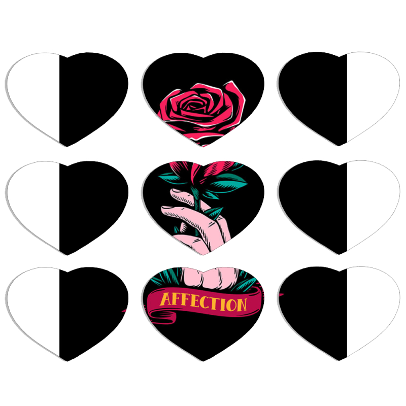 Магнитные фотопазлы Сердце 50 на 50 набор 9 штук 