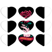 Магнитные фотопазлы Сердце 50 на 50 набор 9 штук 