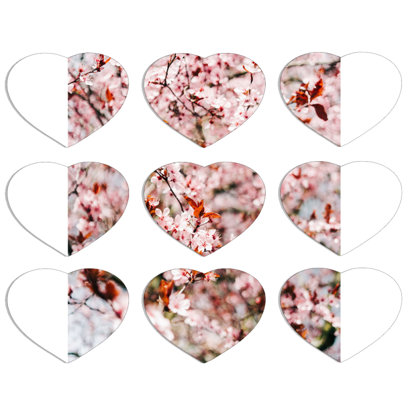 Магнитные фотопазлы Сердце 50 на 50 набор 9 штук 
