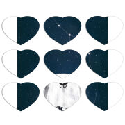Магнитные фотопазлы Сердце 50 на 50 набор 9 штук Ты мой космос