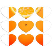 Магнитные фотопазлы Сердце 50 на 50 набор 9 штук 