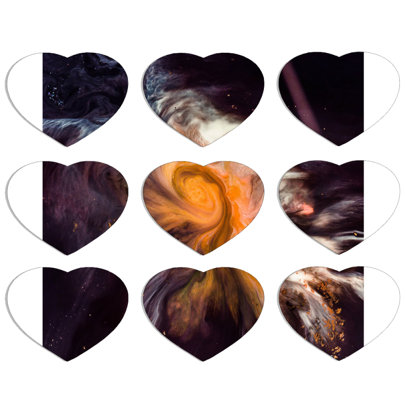 Магнитные фотопазлы Сердце 50 на 50 набор 9 штук 