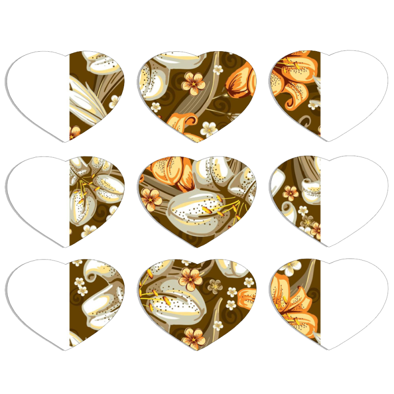 Магнитные фотопазлы Сердце 50 на 50 набор 9 штук Lilly