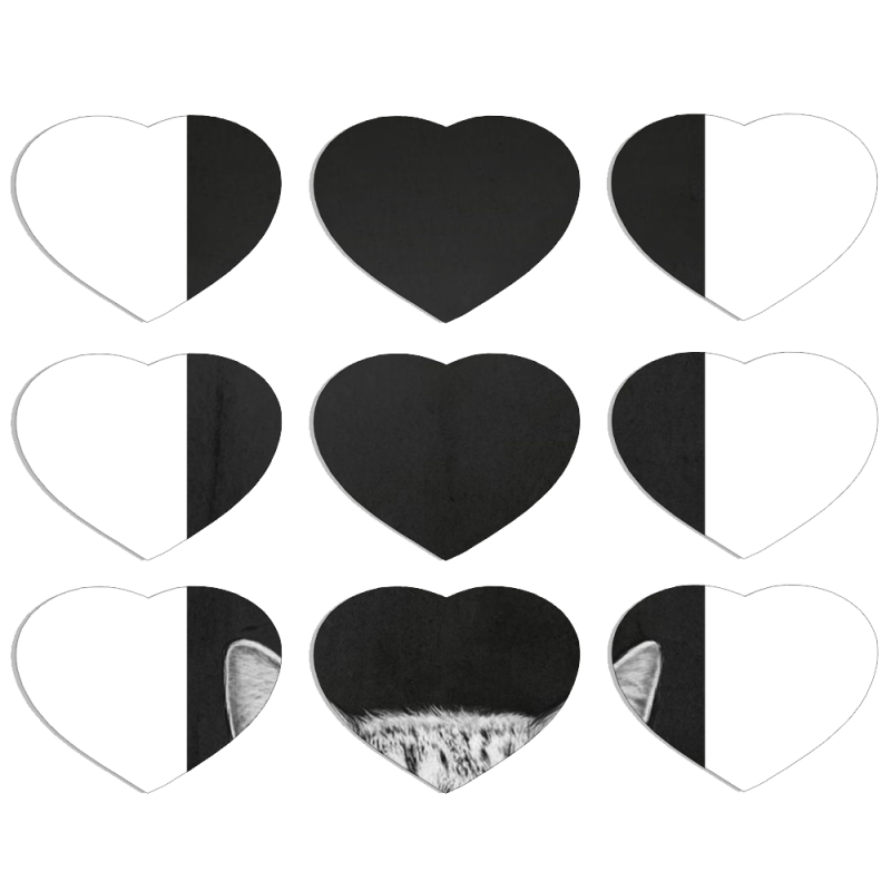 Магнитные фотопазлы Сердце 50 на 50 набор 9 штук 