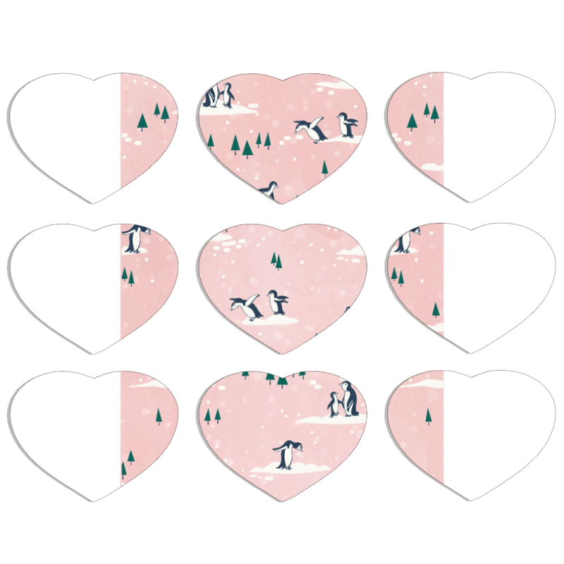 Магнитные фотопазлы Сердце 50 на 50 набор 9 штук 