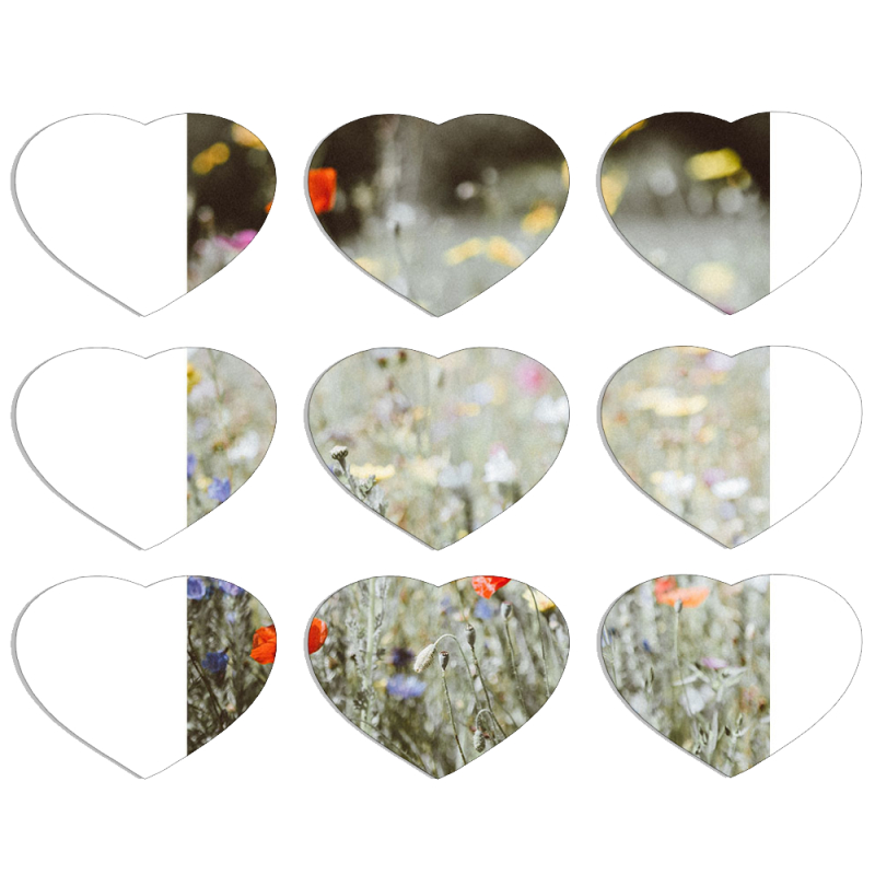 Магнитные фотопазлы Сердце 50 на 50 набор 9 штук 