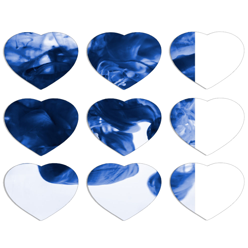 Магнитные фотопазлы Сердце 50 на 50 набор 9 штук 