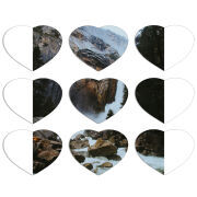 Магнитные фотопазлы Сердце 50 на 50 набор 9 штук 