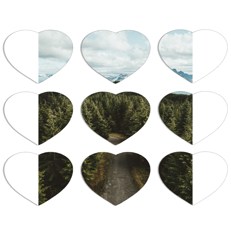 Магнитные фотопазлы Сердце 50 на 50 набор 9 штук 