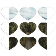 Магнитные фотопазлы Сердце 50 на 50 набор 9 штук 