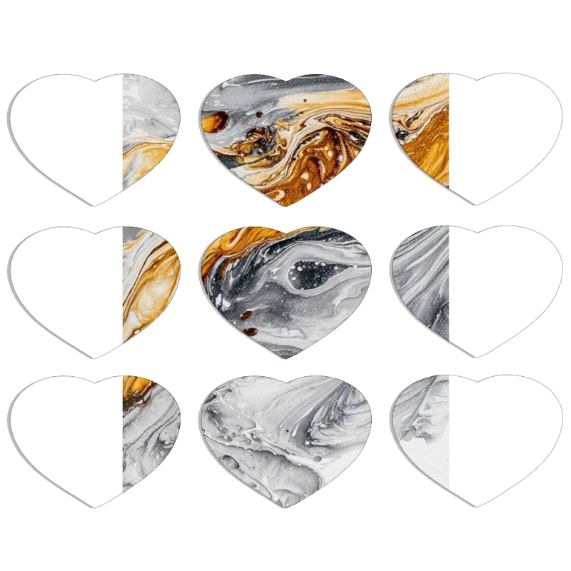 Магнитные фотопазлы Сердце 50 на 50 набор 9 штук 