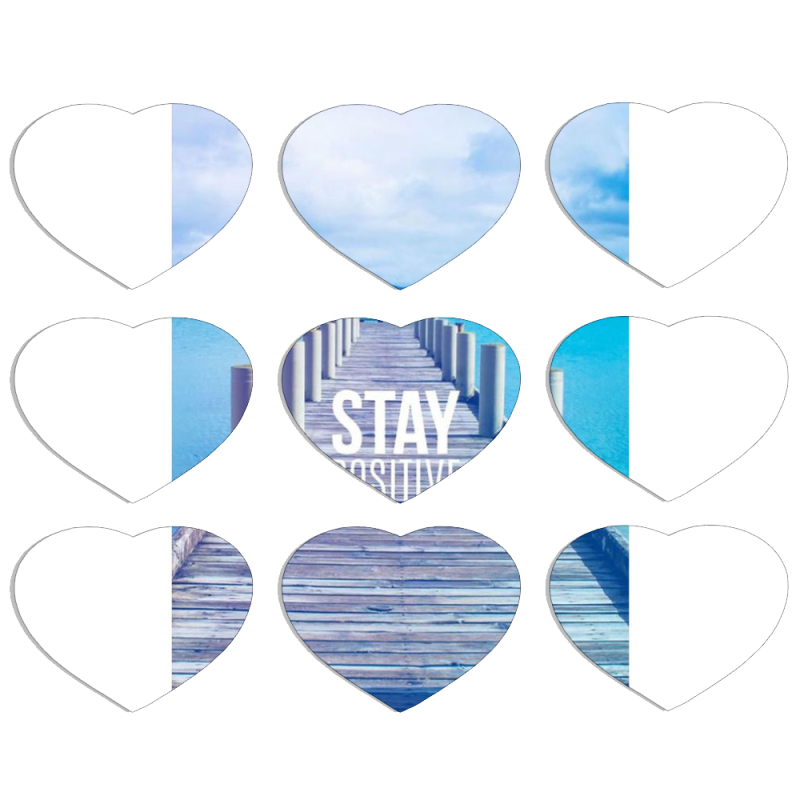 Магнитные фотопазлы Сердце 50 на 50 набор 9 штук 