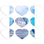 Магнитные фотопазлы Сердце 50 на 50 набор 9 штук 