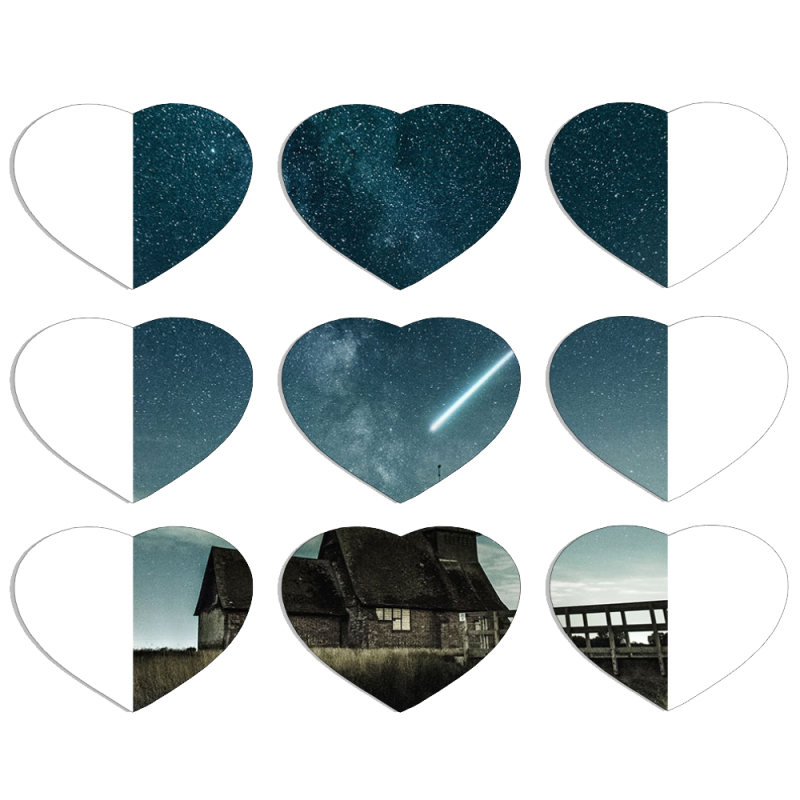 Магнитные фотопазлы Сердце 50 на 50 набор 9 штук 