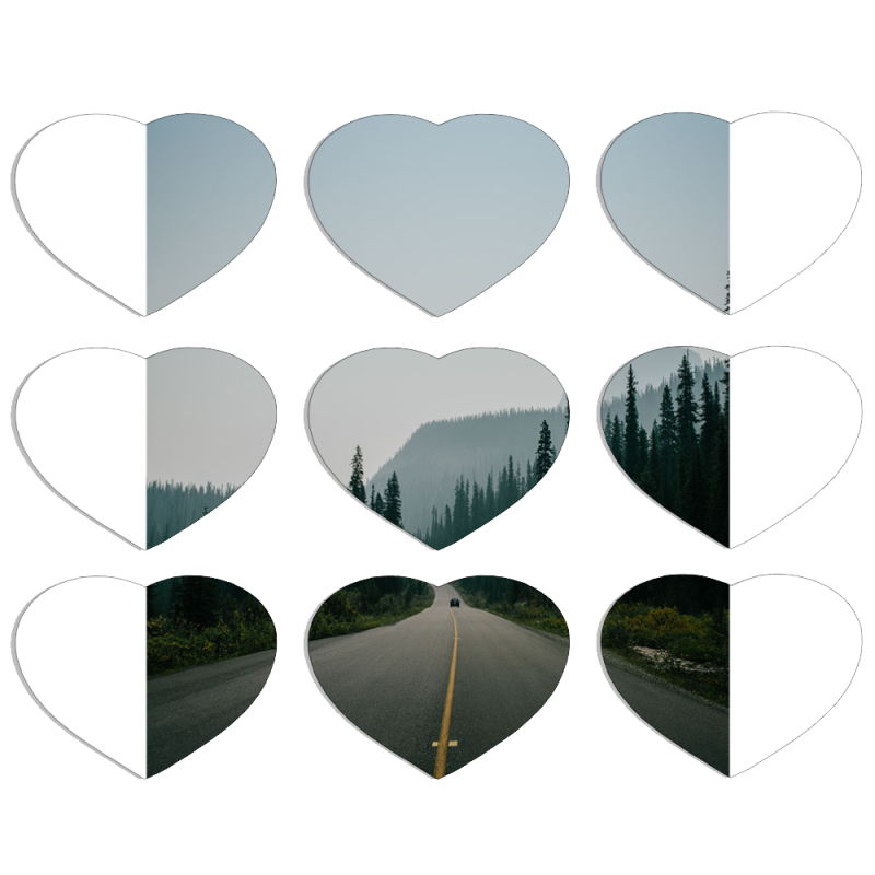 Магнитные фотопазлы Сердце 50 на 50 набор 9 штук 