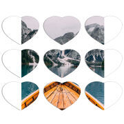 Магнитные фотопазлы Сердце 50 на 50 набор 9 штук 