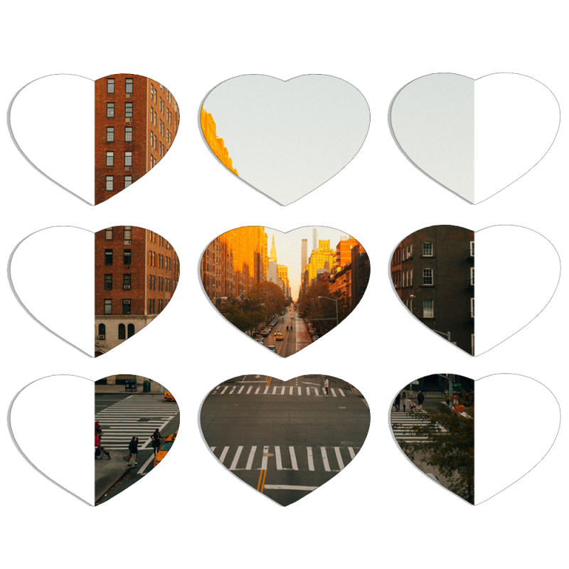 Магнитные фотопазлы Сердце 50 на 50 набор 9 штук 