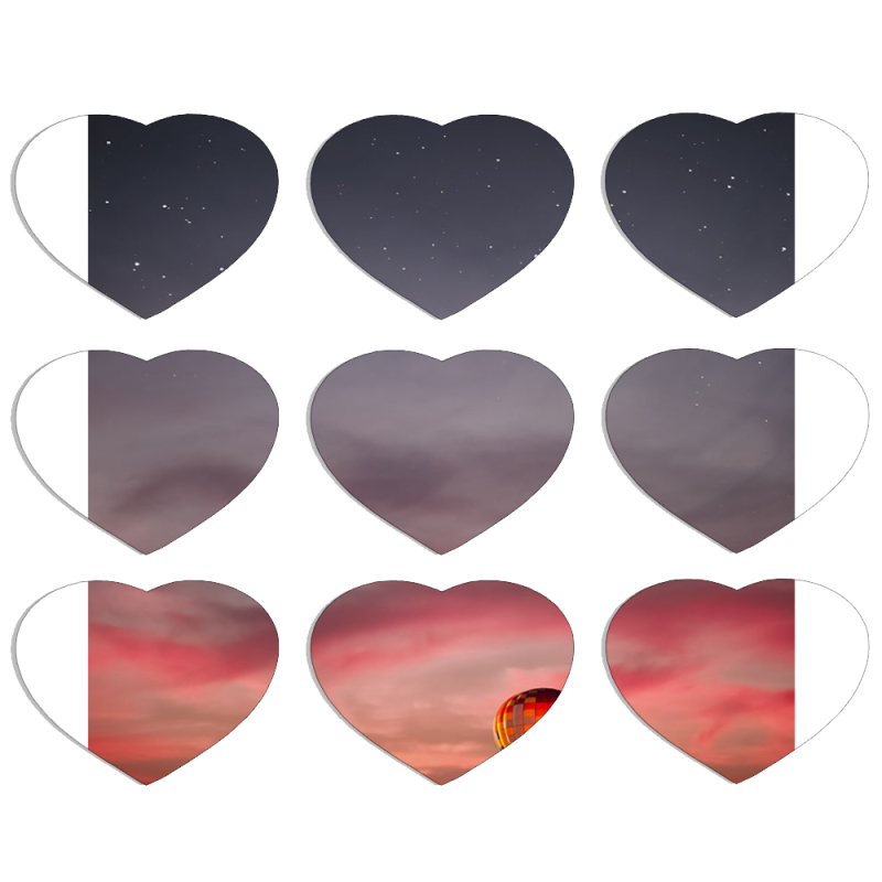 Магнитные фотопазлы Сердце 50 на 50 набор 9 штук 