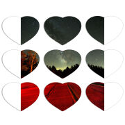 Магнитные фотопазлы Сердце 50 на 50 набор 9 штук 