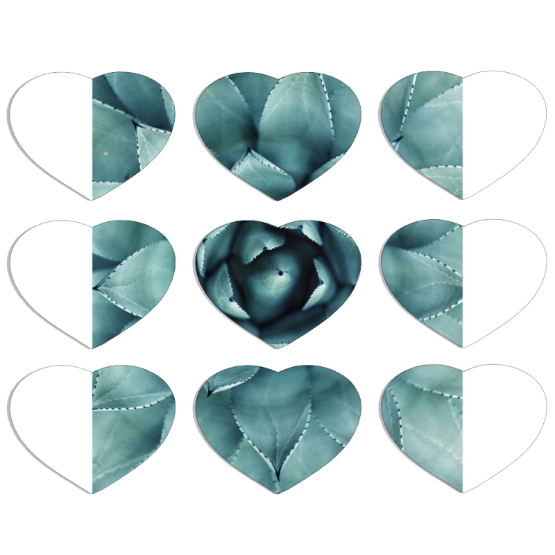 Магнитные фотопазлы Сердце 50 на 50 набор 9 штук 