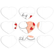 Магнитные фотопазлы Сердце 50 на 50 набор 9 штук Mumintroll