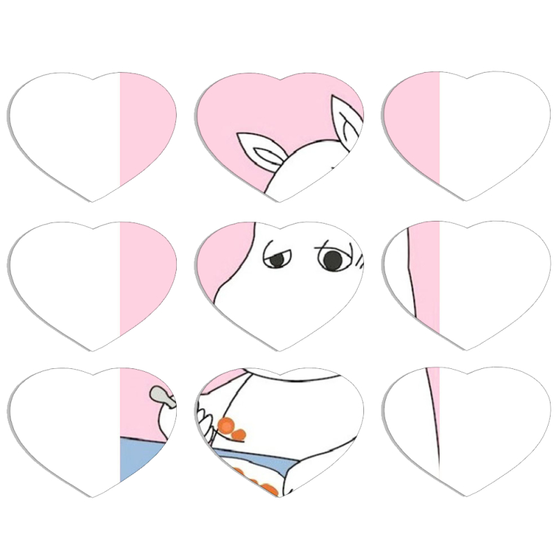 Магнитные фотопазлы Сердце 50 на 50 набор 9 штук Mumintroll