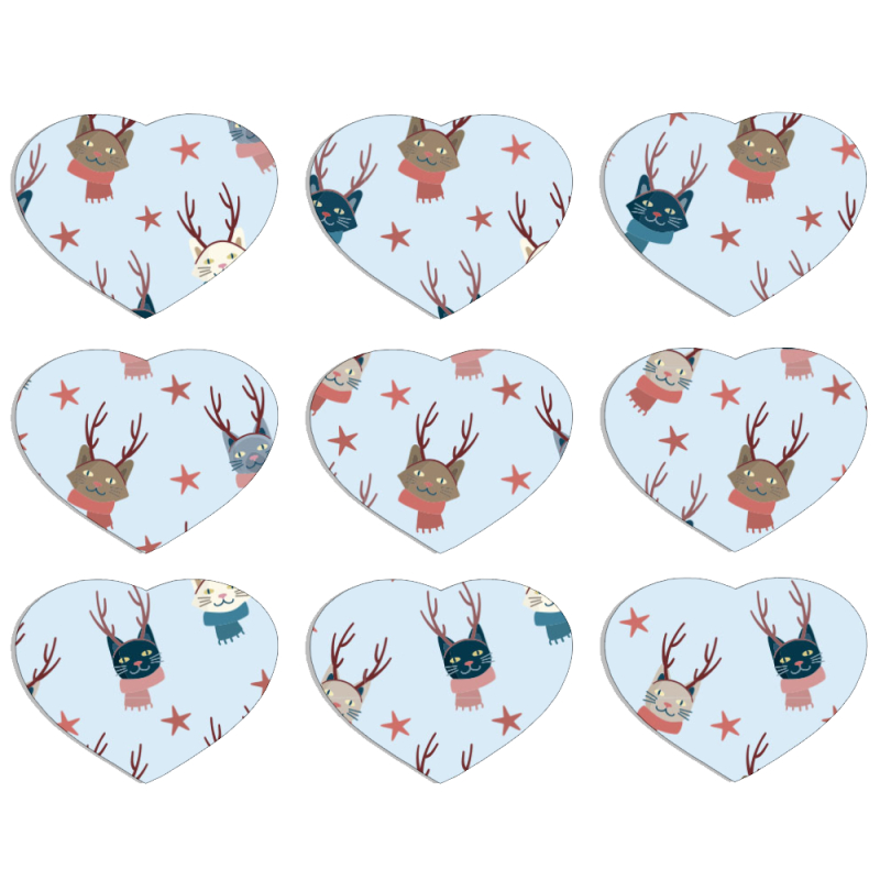 Магнитные фотопазлы Сердце 50 на 50 набор 9 штук 