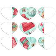 Магнитные фотопазлы Сердце 50 на 50 набор 9 штук 