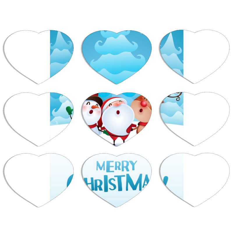 Магнитные фотопазлы Сердце 50 на 50 набор 9 штук 