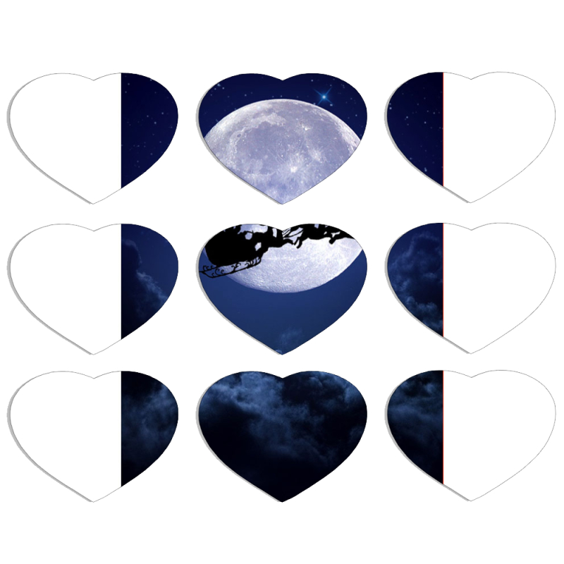 Магнитные фотопазлы Сердце 50 на 50 набор 9 штук 