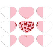 Магнитные фотопазлы Сердце 50 на 50 набор 9 штук 
