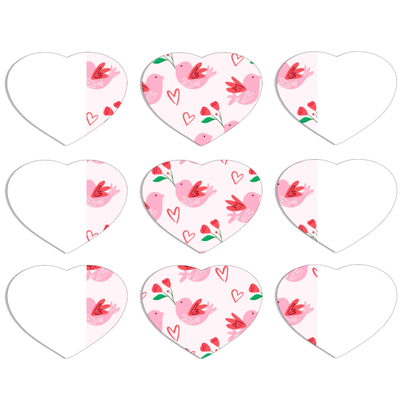 Магнитные фотопазлы Сердце 50 на 50 набор 9 штук 